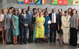 Representatives from the Empowering Women In Africa (EWA) Initiative (the African Capacity Building Foundation, Femmes Afrique Solidarité, GIMAC), the IFC and the AfDB, at a EWA-AFAWA technical session at the AfDB Headquarters in Abidjan. September 1st, 2016